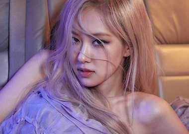 Rosé of BLACKPINK in Purple Dress