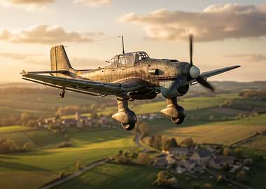 Junkers Ju 87 Stuka Bomber Flying