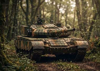 Tank in a Forest