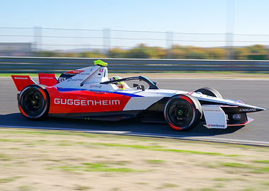 Formula E Race Car on Track