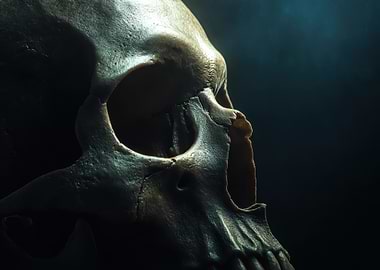 Close-up of a Human Skull