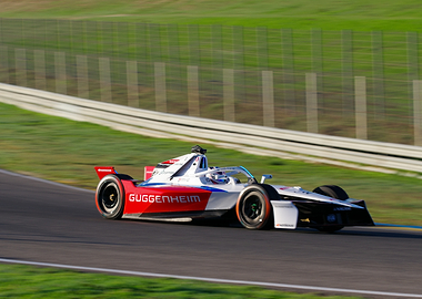 Formula E Race Car on Track