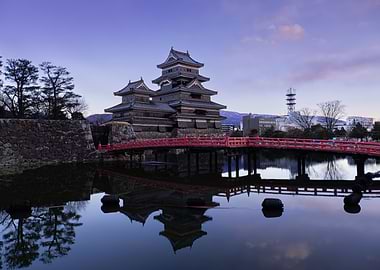 Matsumoto Castle at sunset
