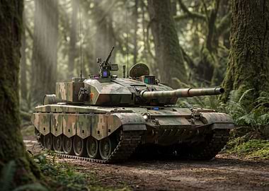 Tank in a Forest