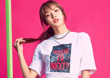 Lisa in White T-shirt with Graphic