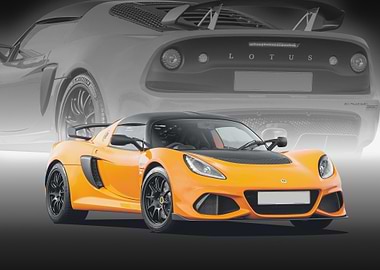 Orange Lotus Exige Sports Car