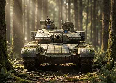 Tank in a Forest