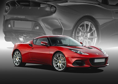 Red Lotus Evora GT410 Sports Car