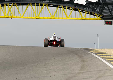 Formula E car on track