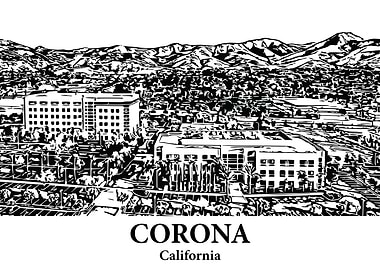 Corona California Cityscape