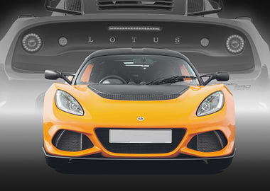 Orange Lotus Exige 390 Front View