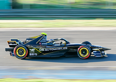 Formula E Race Car on Track