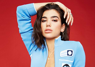 Dua Lipa in Blue Jacket