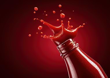Ketchup Splash from Bottle