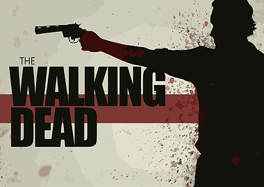 The Walking Dead Silhouette with Gun