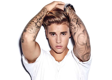Justin Bieber with Tattoos