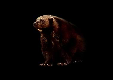 Wolverine on Black Background