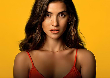 adria arjona in Red Dress