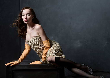 Phoebe Dynevor in a glamorous pose