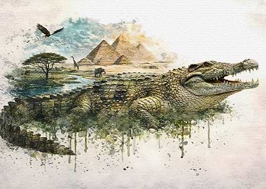 Nile Crocodile he Spirit of Earth Unbroken
