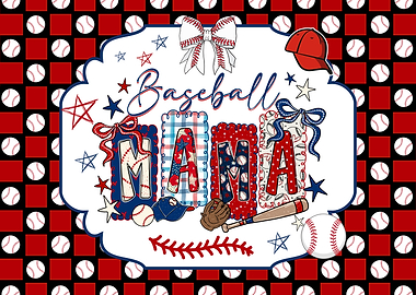 Baseball Mama Text Art