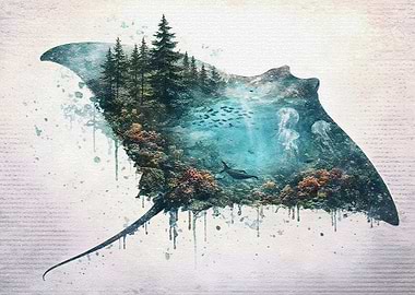 Stingray and Ocean Life