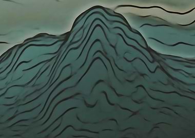Abstract Mountain Landscape