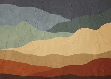 Abstract Mountain Landscape with Textured Background