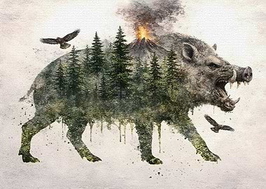 Volcanic Boar The Echo of Prehistoric Spirits