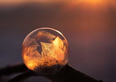 Frozen Bubble with Leaf Pattern