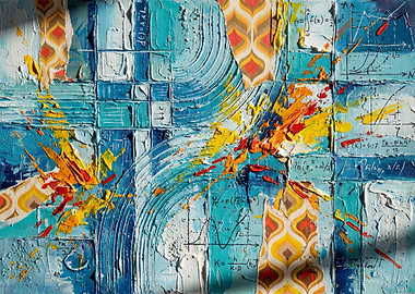 Abstract Math and Retro Pattern Art