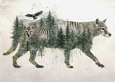 Tasmanian Tiger Forest Landscape