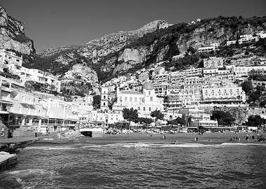 Spiaggia di Positano Marina Grande 1 - BW