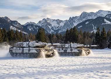 Tanks in Snowy Mountains