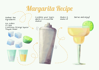 Margarita Recipe Illustration