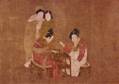 Ladies in the Triktrak game