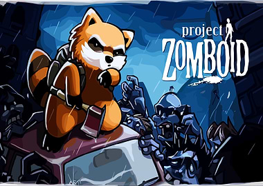 Project Zomboid Raccoon Character Art