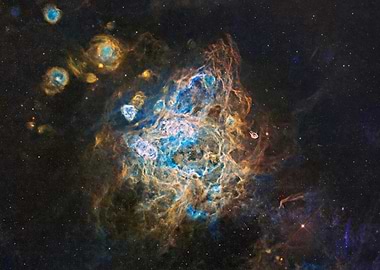 Cosmic Nebula with Stars