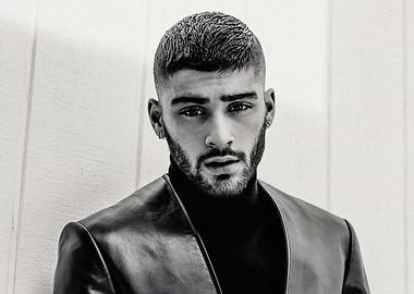 Zayn Malik Black and White Portrait