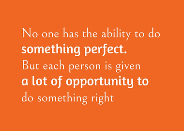 Inspirational Quote on Orange Background