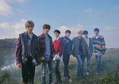 enhypen K-Pop Group Posing Outdoors