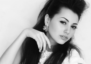 Black and White Portrait of a safura