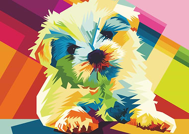 Colorful Dog Portrait