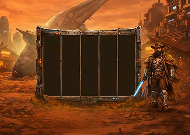 Sci-fi Cowboy on a Desert Planet