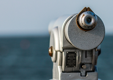 Coin-Operated Binoculars on a Seascape