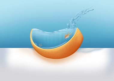 Orange Slice Aquarium (clear)