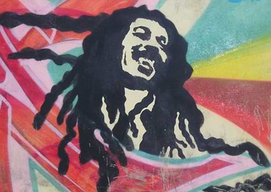 Bob Marley Graffiti Art
