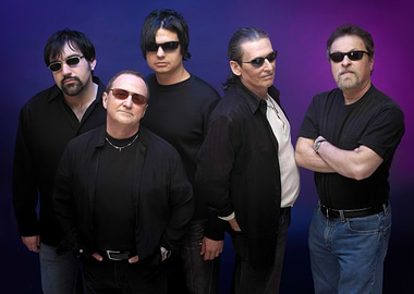 blue oyster Five men in sunglasses posing