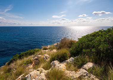 Mediterranean Sea View from Mallorca Cliffs