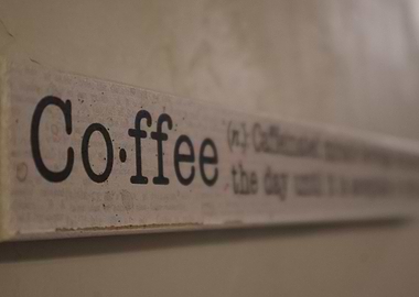 Coffee definition sign